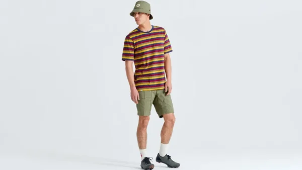 Specialized Men's Casual Wear·Shirts>Men's /Fjällräven Cotton Striped Short Sleeve Tee