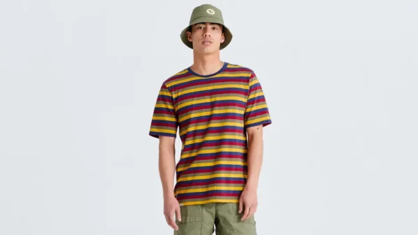 Specialized Men's Casual Wear·Shirts>Men's /Fjällräven Cotton Striped Short Sleeve Tee