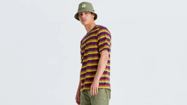 Specialized Men's Casual Wear·Shirts>Men's /Fjällräven Cotton Striped Short Sleeve Tee